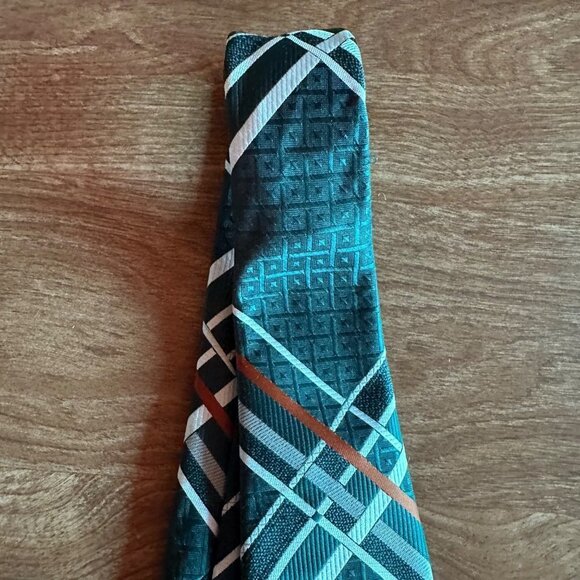 Vintage Damon Green 70s 80s Striped Tie - Picture 10 of 16